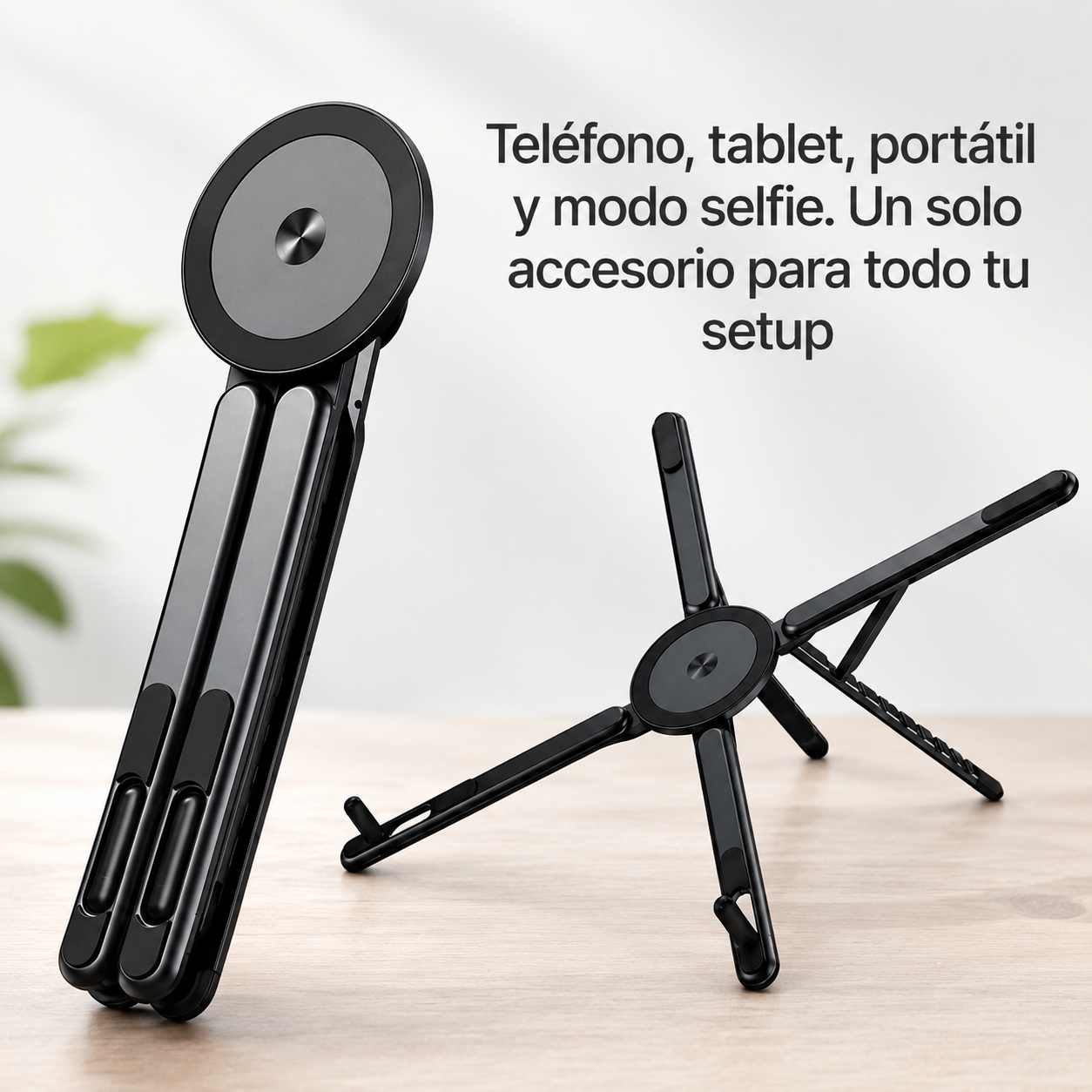 Soporte 4 en 1 para Laptop, Tablet y Móvil